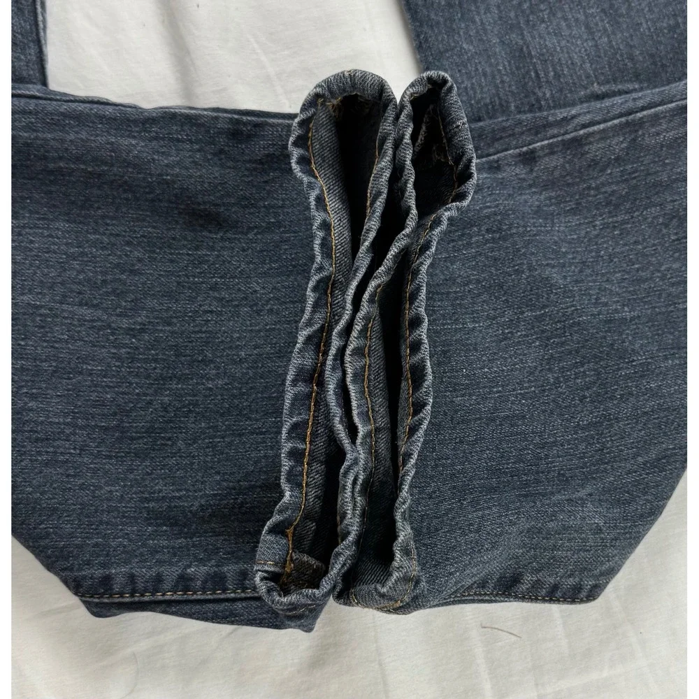 Aeropostale Mens Slim Straight Jeans Dark Wash Blue Button Fly 32x34 Denim